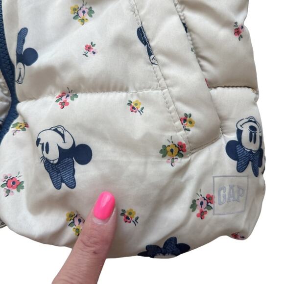 Gap + Disney Reversible Minnie Mouse Fleece Lined Coat Size 3T - Picture 7 of 9